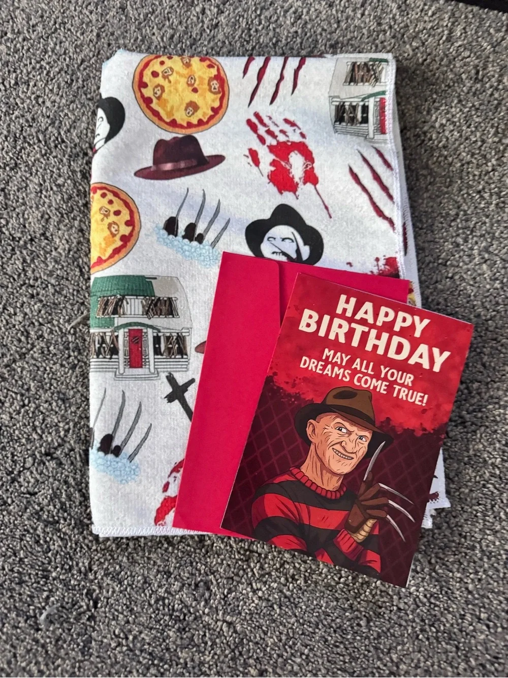 Horror Birthday Card — Red